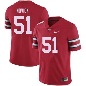 Men's Ohio State Buckeyes #51 Brett Novick Red Nike NCAA College Football Jersey Season OHX4344KT